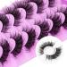 Leipple False Eyelashes 7 Pairs - Professional Reusable 8D Mink Lashes - Natural Waterproof Thick Fluffy Fake Eyelashes Faux Mink Eyelashes (LP02)