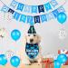 JOTFA Dog Birthday Party Supplies Plaid Dog Birthday Boy Bandanas with Dog Birthday Party Hat Bow Tie Birthday Number for Small Medium Large Dogs Pets (Light Blue) Bandana & Hat & Bow Tie & Number & Banner Light Blue - Buy Online on GoSupps.com