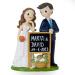 Mopec Pop&Fun Bride and Groom Cake Topper with Plaque Synthetic Resin 21 cm