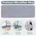 Aifacay Flat Mop Bucket System with 8 Microfiber Pads - Extended Stainless Steel Handle for Home Hardwood and Vinyl Floors - Buy Online on GoSupps.com