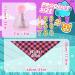 Amaxiu Dog Birthday Party Set - Bling Birthday Hat & Plaid Bandana for Small Medium & Large Dogs - Pink - Buy Online on GoSupps.com