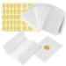 100 Pack Pre-Folded Vellum Jackets for 5x7 Invitations Transparent Invitation Kraft Vellum Wedding Invitations Wraps Cover for Baby Shower Birthday Party Invitations Postcards Photos Scrapbook