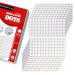 Adhoklop 1248 Pcs (624 Pairs) Dots with Adhesive 0.59 Inch Diameter Hook and Loop Nylon Sticky Back Coins  Adhesive Strips Fastener Round Tapes for School Classroom Teacher Supplies (White)