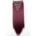 CAISHA XXL 20 Long 8 Pieces Set Clip In Hair Extensions | Burgundy Red Synthetic Fiber Hairpiece - CES117 - Buy Online on GoSupps.com