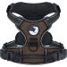Joytale dog harness Small dogs reflective soft padded dogs curve anti -train adjustable breathable breast dishes with safe simple control handle brown s s (1 Pack) brown
