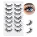 Buy Fluffy Mink Eyelashes - 7 Pairs Natural Wispy Lashes | Soft & Lightweight Fake Lashes for Stunning Looks - Buy Online on GoSupps.com
