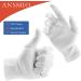 ANSMIO 2 Pairs White Cotton Gloves for Dry Hands, Eczema, and Moisturizing - Size M (Medium) - Buy Online on GoSupps.com