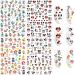 DIBESTS 3D Nail Art Stickers - Cute Cartoon Designs for Manicure and Nail Decoration (4 Sheets 280+ Decals) - Ideal Gift for Girls, Women, and Kids - Buy Online on GoSupps.com