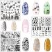 JEEWHEET 12pcs Nail Stamping Templates Plate Set for Nail Art - Summer Rose, Flower, Animal, Mandala, Mermaid, Christmas Designs - Includes Scraper, Silicone Stamper, Storage Bag - Stamping Plates - Buy Online on GoSupps.com