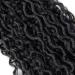 Goddess Locs Crochet Hair Extensions 18 Pre-looped River Fauxs Locs Wavy Curly Bohemian Braids - Pack of 4, 1B 18 inch - Buy Online on GoSupps.com