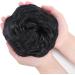 Jet Black Synthetic Hair Bun Extension - 45g Messy Updo Ponytail Scrunchie for Women - Buy Online on GoSupps.com