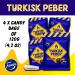 Tyrkisk Peber Original from Fazer - Salmiak & Pepper Candy - 4 x 120g Bags of Finnish Salmiakki - Salty & Delicious Treats - Buy Online on GoSupps.com