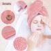 ACKSONSE HAARTURBAN 3-Piece Quick-Drying Microfiber Turban Towel Set for Women - Pink Hair Towels with Button & Headband - Buy Online on GoSupps.com