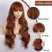 HANYUDIE Auburn Wig with Bangs - Long Wavy Wig for Women, Cosplay and Heat Resistant Synthetic Auburn Wigs - Ginger Color - Buy Online on GoSupps.com