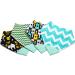 V&D HOME Baby and Toddler Dribble Bib with Teether | BPA-Free Bandana Teething Bib for 0-18 Months | Blue & Yellow Zig Zag Design - Buy Online on GoSupps.com