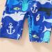 HAPPYMA Newborn Baby Boys Swimsuit - Blue Cartoon Fish Print Bodysuit 0-3 Months - Buy Online on GoSupps.com
