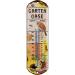 Lanolu retro tin shield garden oasis thermometer shield - sheet metal sign garden with sayings - gardener gifts - retro decoration vintage metal sign garden 8x28cm