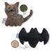 Catlabs sustainable cat toy 2er set 'Cuddly Cat' and 'fluffy bat' with catnip and valerian root |Fair manual work |Natural sheep wool without polyester |Refillable catnip and valerian root (2 Set)