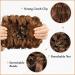 Short Wavy Messy Bun Hair Piece - Drawstring Ponytail Chignon Clip for Women | Medium AuBurn - Buy Online on GoSupps.com