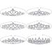 6 Pieces Girls Crystal Tiara Heart Rhinestone Tiara Crown Princess Crystal Headband for Wedding Prom Birthday Party (Delicate Style)