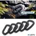 Holesto Plastic Carabiner Set - Tactical Black D-Shape Hooks for Outdoor - Durable ABS - 5-Pack - Buy Online on GoSupps.com