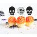 Ercadio 24 Pack Halloween Skull Cupcake Toppers Glitter Skull Cupcake Picks Halloween Horror Skull Cupcake Decors for Halloween Theme Baby Shower Birthday Party Cake Decors Pattern 11 - Buy Online on GoSupps.com