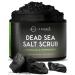 O Naturals Activated Charcoal Mens Body Scrub  Dead Sea Salt Scrub for Men  Anti-Aging Mens Skin Care  Charcoal Natural Body Exfoliating Scrub  Mens Face Scrub  Hand scrub & Body Polish 18oz