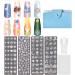 NICENEEDED Nail Art Stamping Kit With 4 PCS Nail Plates Nail Stamp Templates 1 Nail Stamper 1 Nail Scraper And 1 Storage Bag With Flower Patterns Image Plates For DIY Decoration Style 3