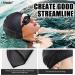 Tripsky Silicone Swim Cap - Ideal for Curly Short to Long Hair - Unisex Bathing Cap for Men and Women - Black - Buy Online on GoSupps.com