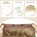 Feshfen Invisible Hair Extensions | Adjustable Brown Blonde 50cm Curly Wavy Hair for Women - Buy Online on GoSupps.com