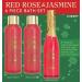 Red Rose Jasmine Home Spa Set: Bath and Body Gift Box for Him | Christmas Gifts | Fragrant Bubble Bath, Gold Bath Bombs, Red Glitter Gel Eye Mask and More - Buy Online on GoSupps.com