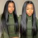 Original Queen 24 Inch Straight HD Lace Front Wig - Glueless Human Hair Wig for Women - Pre Cut & Pre Plucked - 180% Density - Natural Black - Buy Online on GoSupps.com