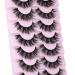 JIMIRE Faux Mink Fluffy Wispy Lashes 17MM - 7 Pairs | DIY Volume CC Curl Russian Strip False Eyelashes for Natural Look and Soft Volume - Buy Online on GoSupps.com
