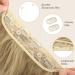 FESHFEN Invisible Wire Hair Extensions | Adjustable Size with Clips | Long Wavy Synthetic Hair Piece | Secret Headband Hairpieces for Women - 16 inch Light Brown Highlighted Blonde - Buy Online on GoSupps.com
