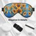 Unisex Sunflower Oil Painting Sleep Mask - Double-Sided Eye Mask for Sound Sleep & Skin Care - Buy Online on GoSupps.com