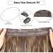 20 Halos Hair Extension | Invisible Wire Hair Extensions | Deep Almond Brown & Wheat Germ Blonde | Synthetic Wavy Hair Pieces for Women - Buy Online on GoSupps.com