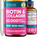 Liquid Biotin & Collagen for Hair Growth 20000mcg - Support Hair Health, Strong Nails and Glowing Skin - 20000mcg of Collagen and Biotin Combined