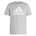 adidas Male Adult Essentials Single Jersey Big Logo Long Sleeve T-Shirt (1 Pack) XL Medium Grey Heather