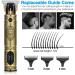 Professional Zero Gapped T-Blade Hair Clippers for Men - Cordless Rechargeable Trimmer with LCD Display - Electric Beard and Hair Cutting Kit - Bronze - Buy Online on GoSupps.com