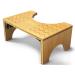 Toilet Stool, Easoger Bamboo Squatting Bathroom Stool, 7" Foldable Potty Stool, Wood Bathroom Step Stool Squat with Anti Slip Layer, 330 lbs Capability