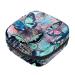 Menstruation pad bag with zipper women's napkin bag tampons collecting bags for women and girls (tropical palm leaves and butterflies)