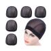 Black mesh dome cap hair network for wigs with a wide rubber band Wig Cap for Making WiGs 5 pieces/lot (s) s (5 pieces) black power cap