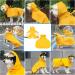 Buy Wufanc Yellow Raincoat Dog - Waterproof Jacket with Transparent Hood for All Dog Sizes (7XL) - Buy Online on GoSupps.com