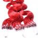 Hair2Heart Microring Extensions - Real Wavy Hair 50 Strands 1g 40cm Intense Red 0/44 - Free Worldwide Shipping - Buy Online on GoSupps.com