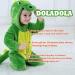 Doladola Unisex Kid's Costume Outfit | Flannel Animal Hooded Rompers | Green Dinosaur | 12-18 Months - Buy Online on GoSupps.com