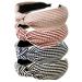 Handmade Braid Headband Set - Pink, Burgundy, Navy, Black - Elastic Hair Hoop for Women and Girls - Buy Online on GoSupps.com