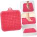 Fomiyes Silicone Foot Massage Cushion | Suction Bath Foot Scrubber & Washer | Pink PVC Foot Pillow for Shower Cleaning (26.5x23x3.5cm) - Buy Online on GoSupps.com