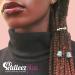 Pulleez Plus Sliding Ponytail Holder - Set of 4 Acrylic Charms - Brown & Black Elastic Hair Ties - Buy Online on GoSupps.com
