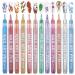 CEOBOALK 12 Metallic colors 3D nail polish pencil set nail art pencil DIY line graffiti puncture pen nail tip nail art pen beauty decorating manicure tools nail design for halloween