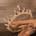 Forsylvanas Gold Baroque Crown - Crystal Vintage Princess Queen Tiara for Women Girls | Bridal Wedding Prom Hair Accessory (Gold Red) - Buy Online on GoSupps.com